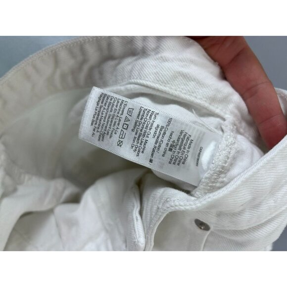 Madewell women's 32 white relaxed denim cutoff high waisted shorts 3" inseam - Picture 5 of 9